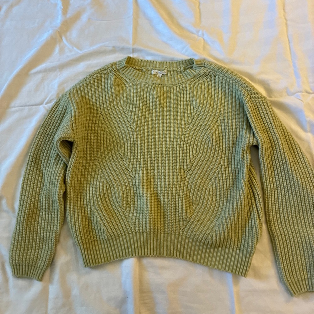 Copper Key Girl’s Cable Knit Sweater - Olive Green - Picture 1 of 5